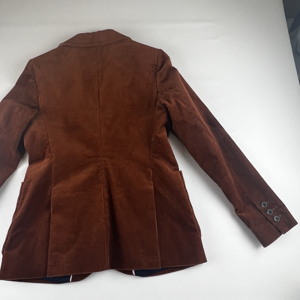Boden Women Corduroy Brown Blazer 4 Classic Pockets Lined - Picture 6 of 10